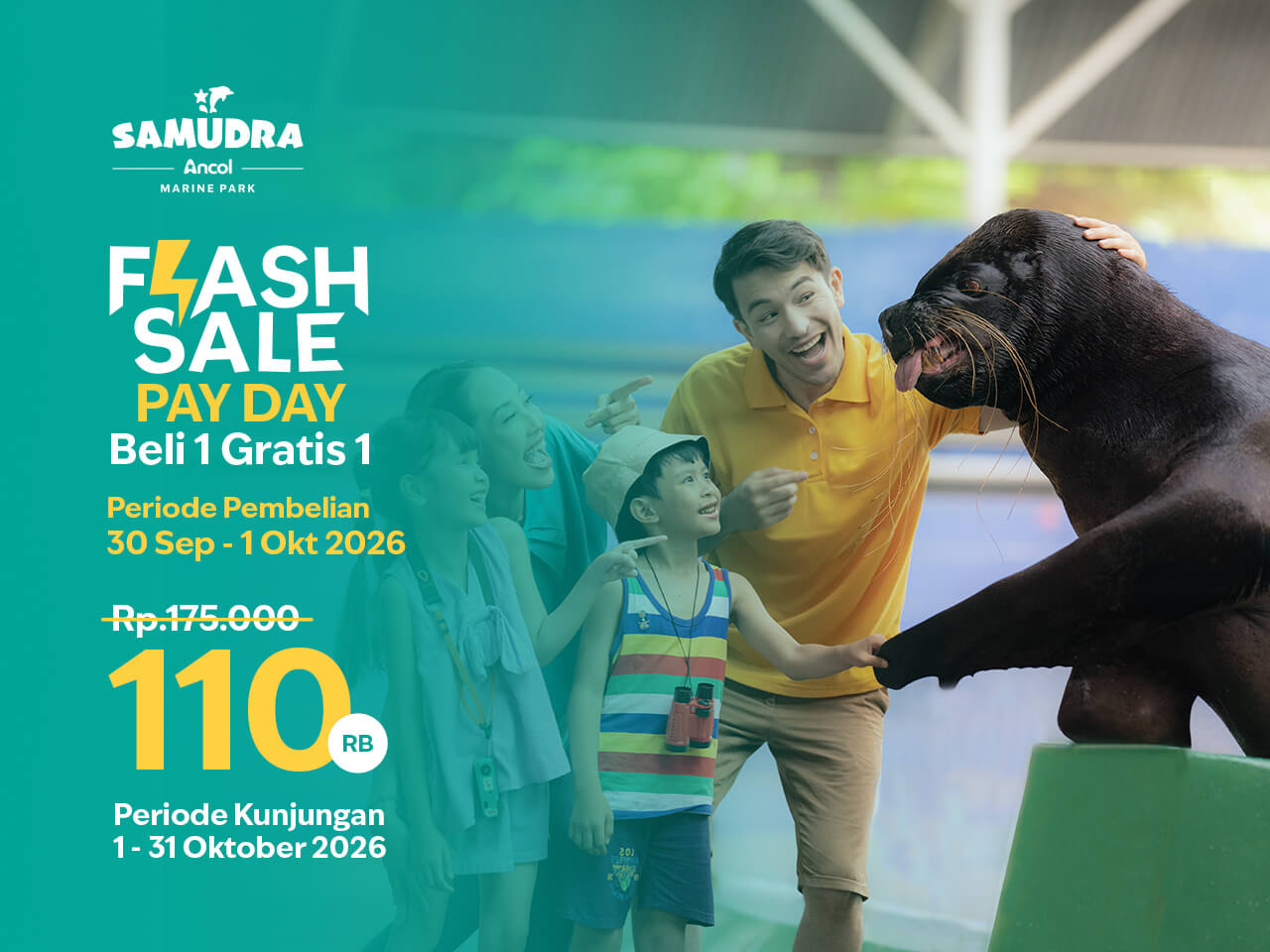 Pay Day Makin Seru! Tiket Samudra Beli 1 Gratis 1